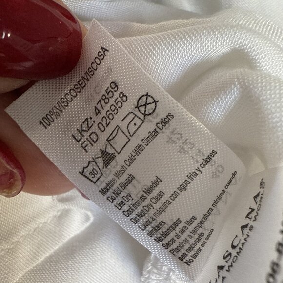 Lascana White Blouse Size 8 Balloon Long Sleeve - Picture 8 of 12